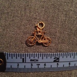 14K Gold Plated Bicycle Charm with moving wheels!
